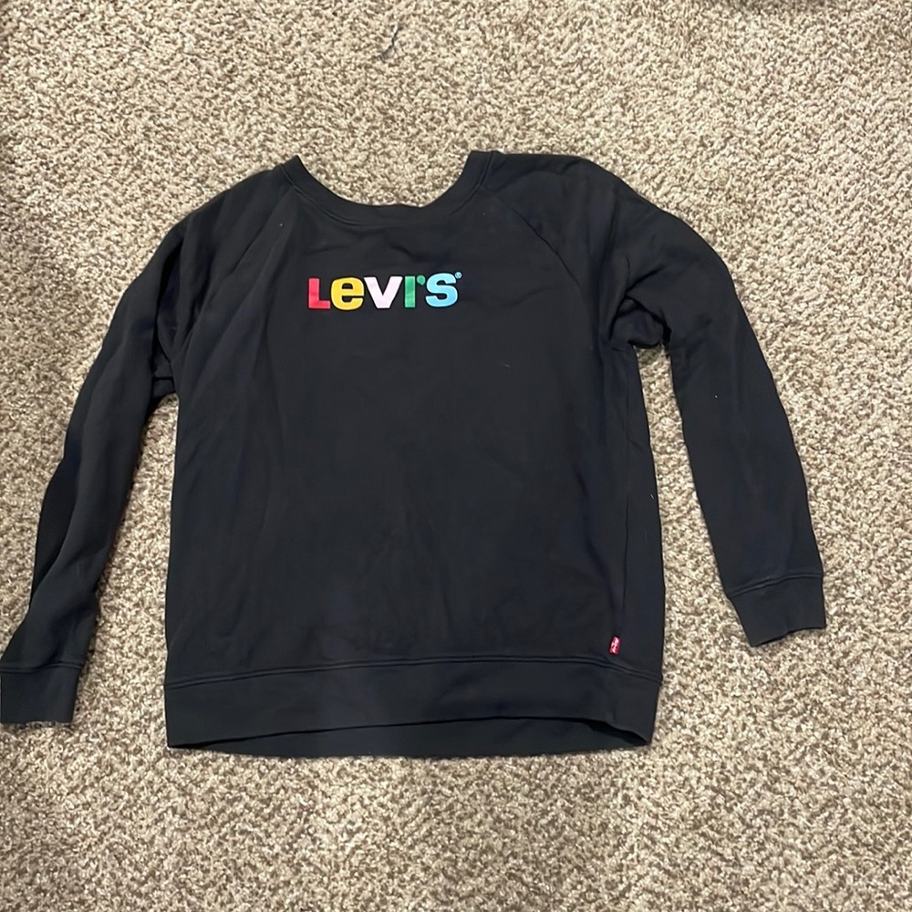 Levi’s crew neck (black) (size:small)